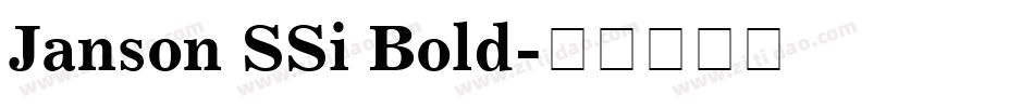 Janson SSi Bold字体转换